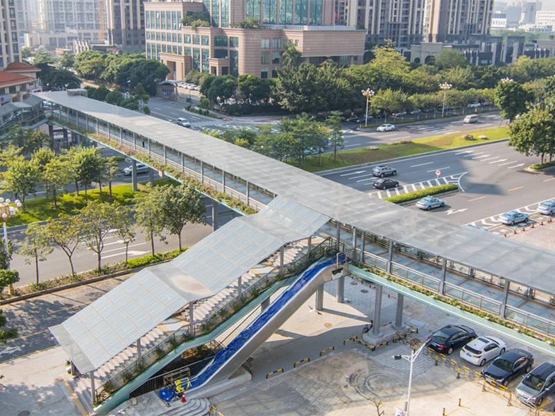 Steel box girder flyover of Xingshun Avenue, Shunde New City