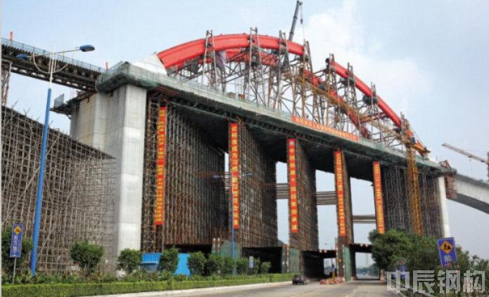 Steel structure support project of Guangzhou Panyu Intercity Light Rail Bridge Construction