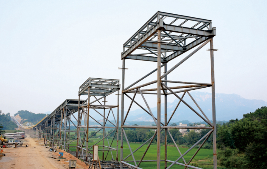 China Resources Group (Luoding) Cement Production Line Belt Corridor Steel Structure Project